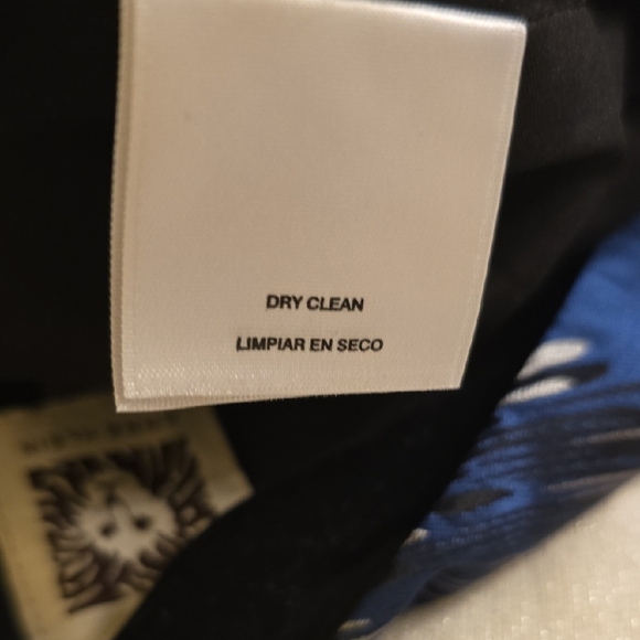 Anne Klein Blue and Black Patterned Mini Dress - Picture 14 of 16